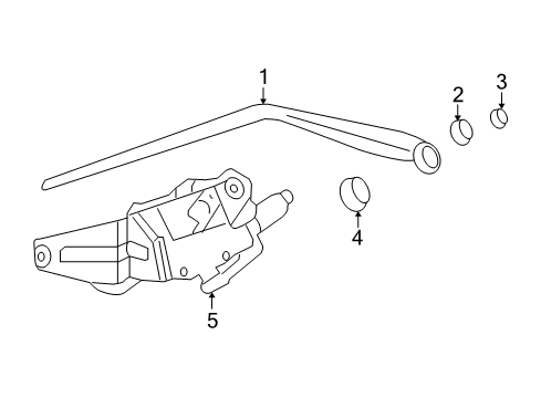 2005 Chevy Equinox Lift Gate - Wiper & Washer Components Diagram