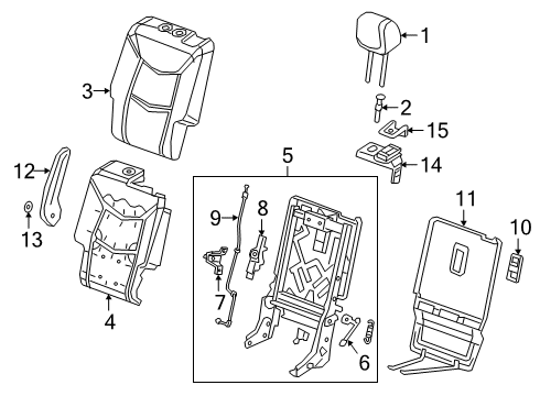 2021 Cadillac XT6 Armrest Diagram for 84589763