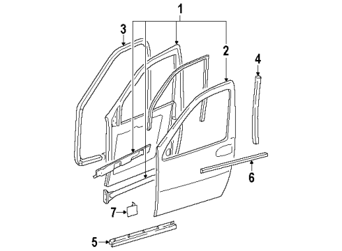 2000 Oldsmobile Silhouette Front Door Diagram