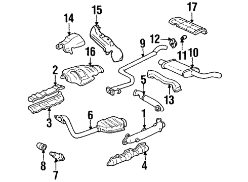 1996 Chevy Lumina Catalytic Converter Diagram for 24504613