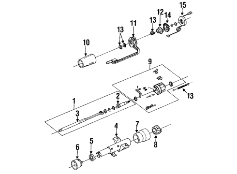 1991 Cadillac Seville Steering Column & Wheel Diagram 2 - Thumbnail