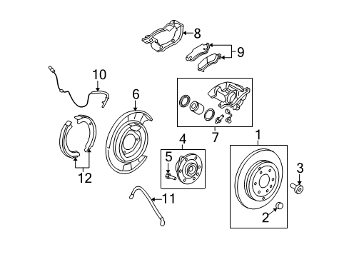 2012 Buick Enclave Brake Components Diagram