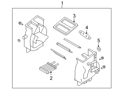 2008 Chevy Aveo HVAC Case Diagram