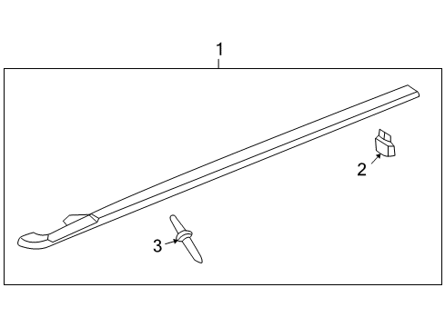 2012 Chevy Corvette Exterior Trim - Pillars, Rocker & Floor Diagram