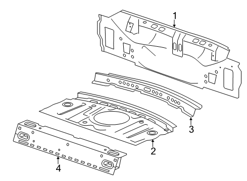 2016 Cadillac ATS Rear Body Diagram