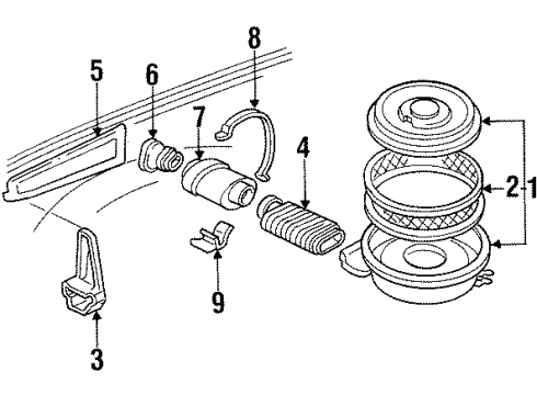 1994 GMC C3500 Air Intake Diagram