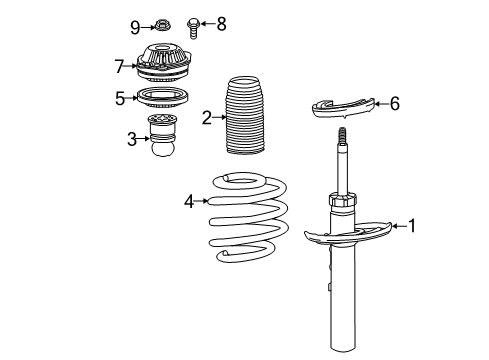 2017 Buick LaCrosse Struts & Components - Front Diagram 1 - Thumbnail