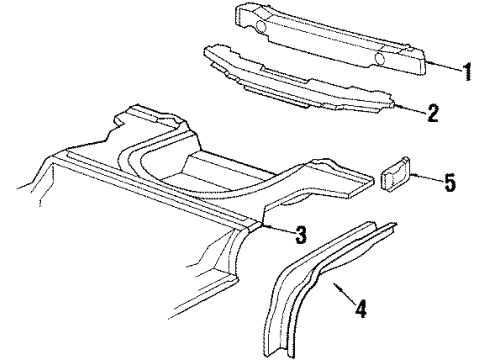1987 Chevy Cavalier Rear Body Diagram 3 - Thumbnail