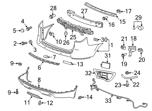 2017 Chevy Traverse Rear Bumper Diagram