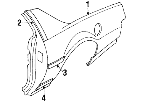 1991 Pontiac Firebird Decal Diagram for 10035392