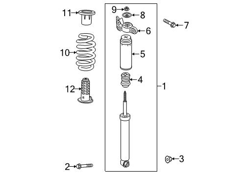 2024 Cadillac XT6 Shocks & Components - Rear Diagram