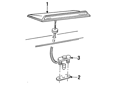 1994 Chevy Corvette High Mount Lamps Diagram 3 - Thumbnail