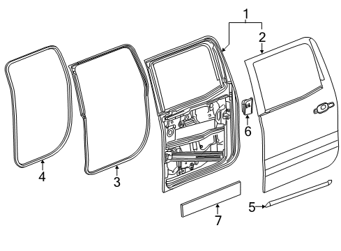 2015 Chevy Silverado 1500 Rear Door Diagram
