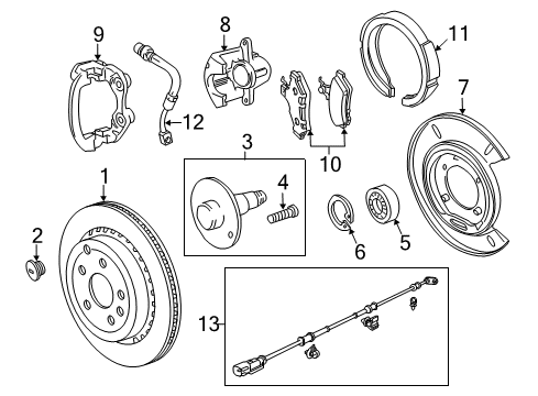 2017 Chevy SS Brake Components Diagram