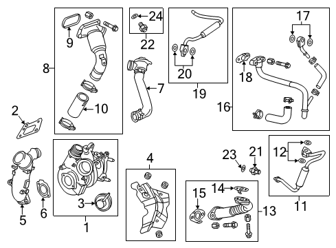 2014 Cadillac XTS Coolant Line, Passenger Side Diagram for 12615957
