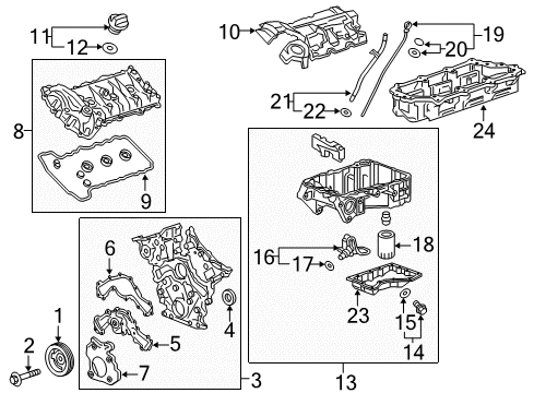 2018 Cadillac CT6 Oil Tube Diagram for 12652501