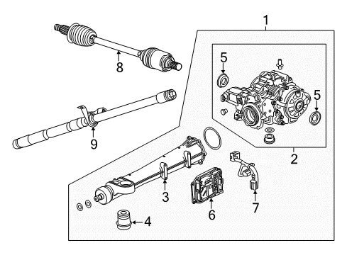 2022 Chevy Equinox Axle & Differential - Rear Diagram