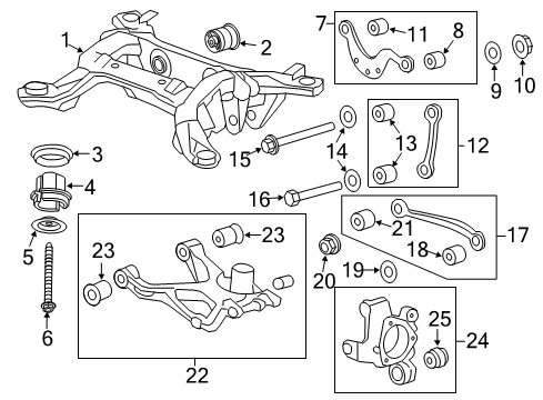 2014 Chevy Traverse Rear Suspension, Control Arm Diagram 4 - Thumbnail