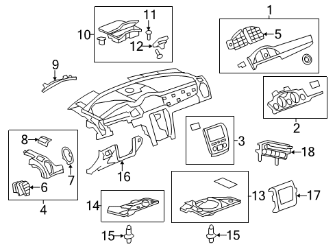 2012 Buick Enclave Cluster & Switches, Instrument Panel Diagram