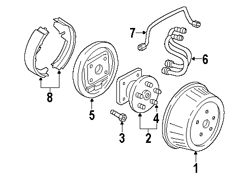 2000 Oldsmobile Silhouette ABS Sensor Wire Diagram for 19177099