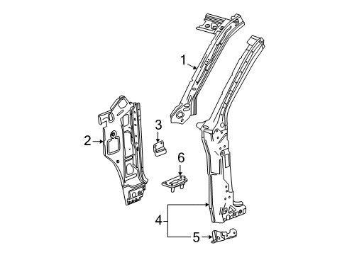 2015 Chevy Silverado 1500 Hinge Pillar Diagram