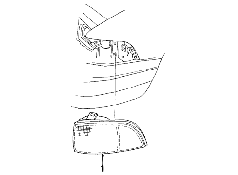 1992 Oldsmobile Custom Cruiser Side Marker & Signal Lamps Diagram