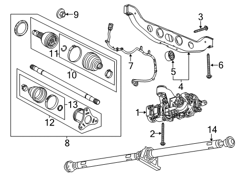2016 Chevy Trax Outer Boot Diagram for 95908464