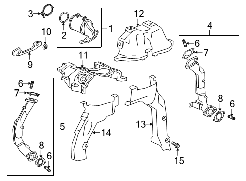 2019 Cadillac CT6 Exhaust Pipe, Passenger Side Diagram for 12692012