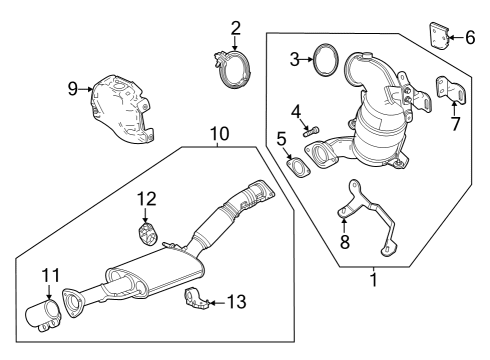 2024 Chevy Trax Catalytic Converter Diagram for 25204363