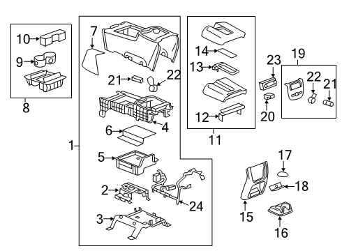 2010 GMC Sierra 1500 Center Console Diagram