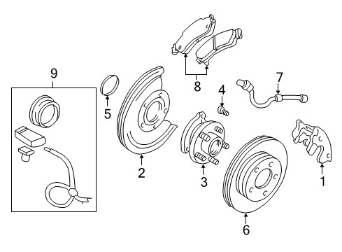 2000 GMC Jimmy Brake Components Diagram