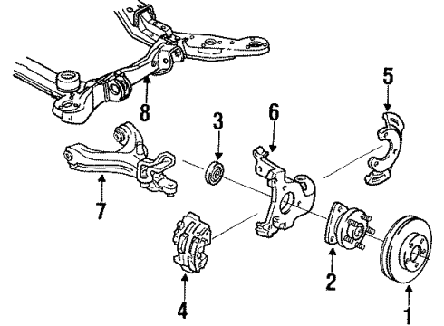 1994 Oldsmobile 98 Front Brakes Diagram