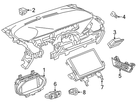 2022 Chevy Bolt EV Cluster Assembly Diagram for 42788607