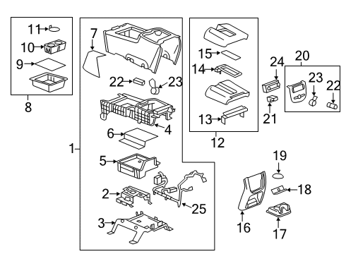 2013 Chevy Silverado 1500 Center Console Diagram
