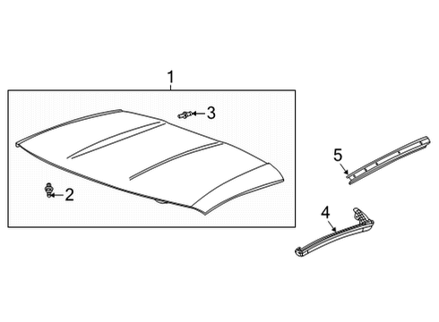 2022 Chevy Corvette Top & Components Diagram