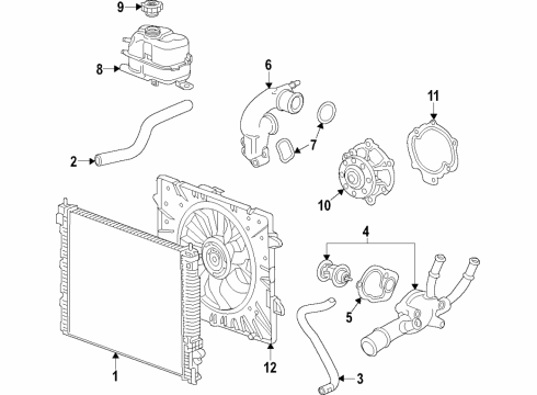 2023 Chevy Traverse Fan Assembly Diagram for 85151154