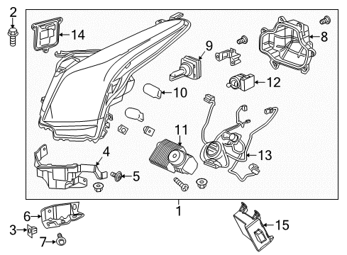 2014 Cadillac ATS Control Module Diagram for 23158482