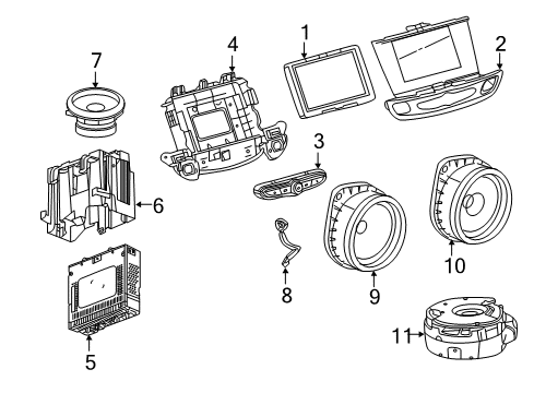 2019 Buick Regal TourX Front Driver Speaker Diagram for 85123411