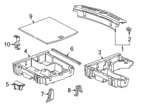 2022 Cadillac XT5 Interior Trim - Rear Body Diagram