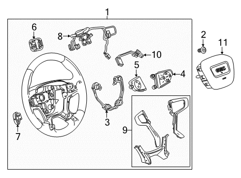 2018 GMC Terrain Cruise Switch, Black Diagram for 23506199