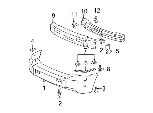 2010 Chevy HHR Rear Bumper Diagram