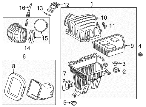 2015 Chevy Camaro Inlet Duct Diagram for 92229656