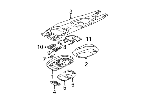 2004 Chevy Trailblazer Overhead Console Diagram