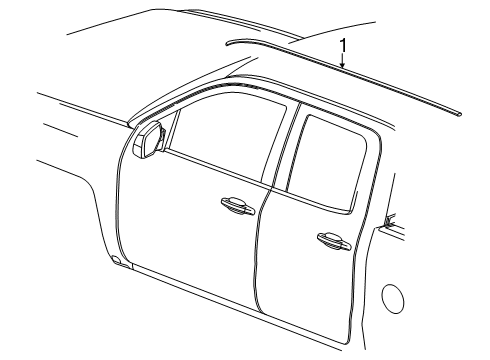 2023 Chevy Silverado 1500 Exterior Trim - Cab Diagram