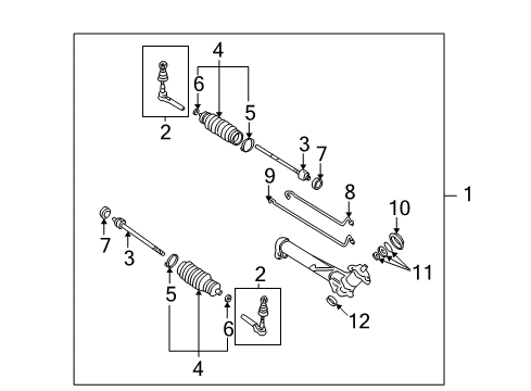 2002 Chevy Malibu P/S Pump & Hoses, Steering Gear & Linkage Diagram
