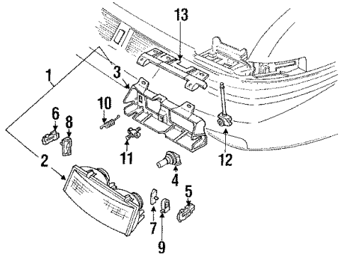 1994 Oldsmobile Silhouette Bulbs Diagram