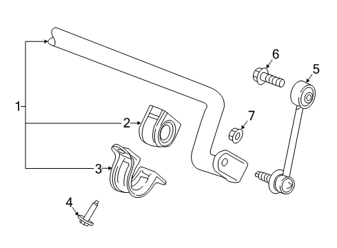 2022 Buick Enclave Stabilizer Bar & Components - Rear Diagram