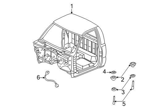 2006 Chevy Silverado 2500 HD Cab Assembly Diagram