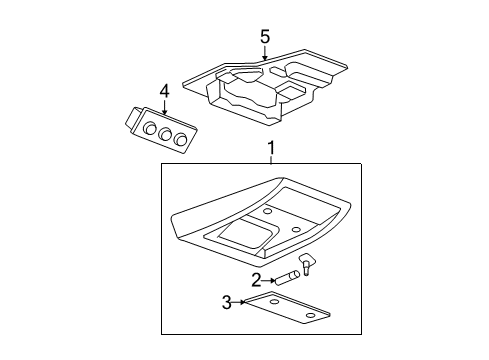 2014 GMC Yukon XL 1500 Overhead Console Diagram 2 - Thumbnail