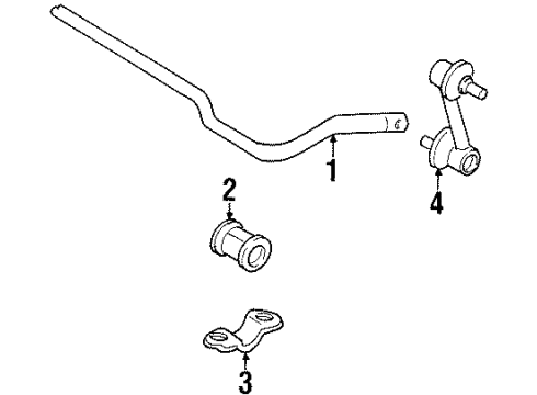 2000 Chevy Prizm Stabilizer Bar Bushing Diagram for 94855163